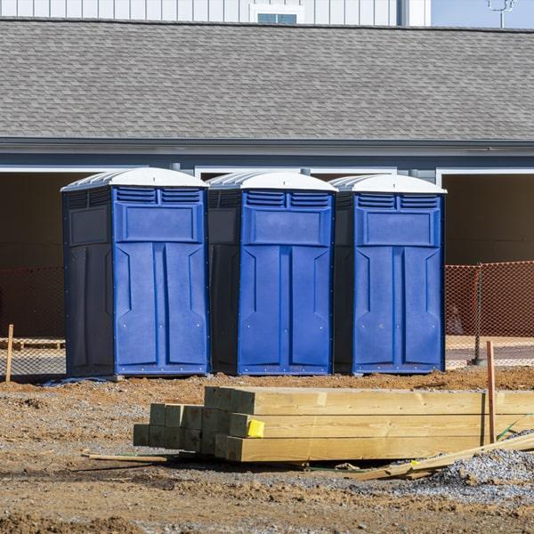 Heavy-duty construction site porta potty in Allen, Texas